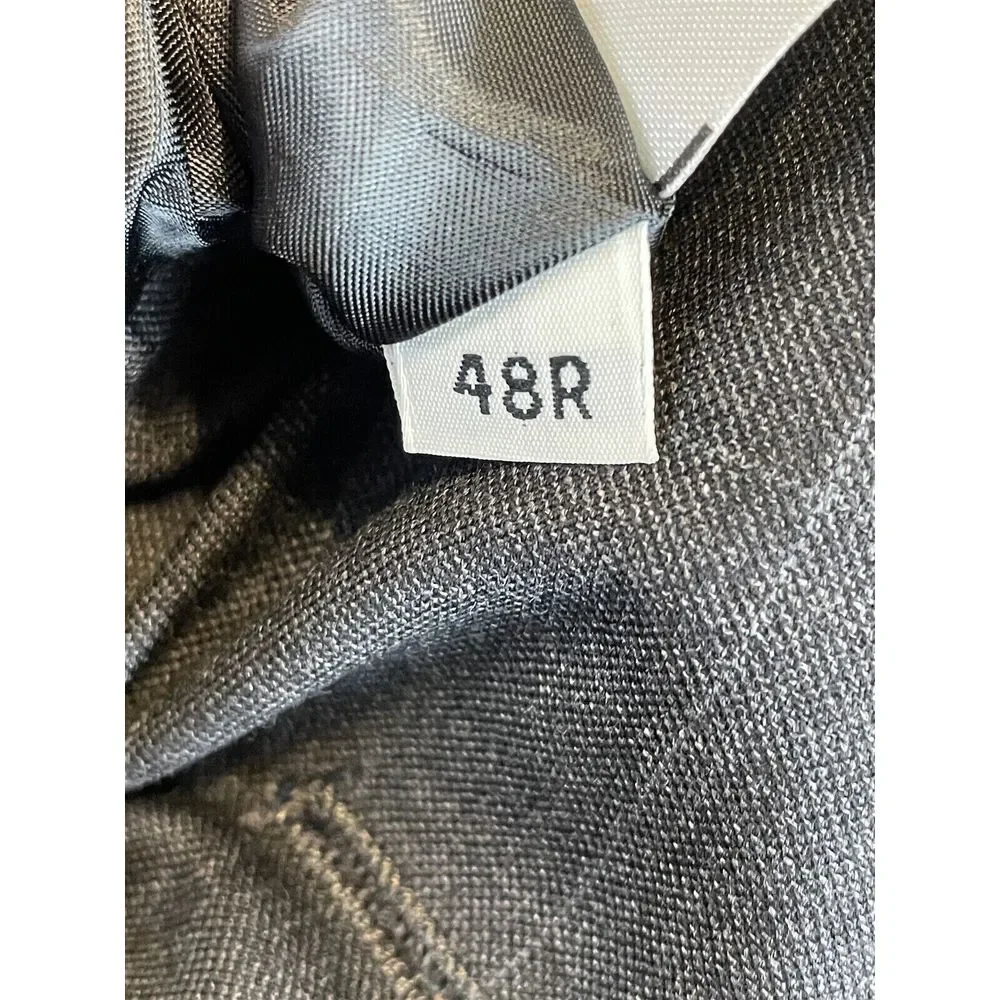 Daniel Cremieux 48R USA MADE‎ Loro Piana Wool Gray Windowpane 3Btn Blazer Jacket